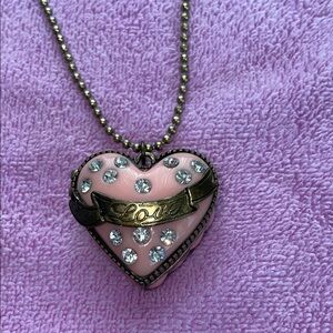 Betsey Johnson Pink Crystal Heart Box with Ring inside BNWT